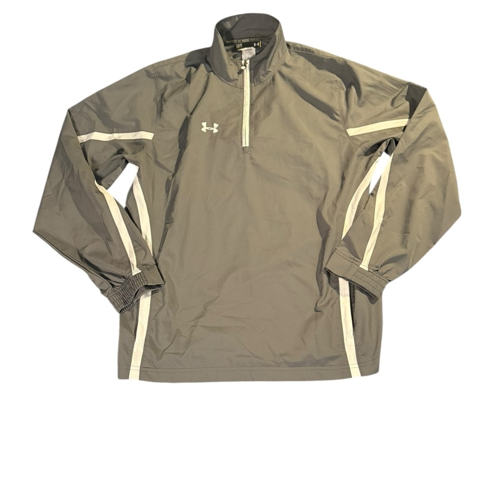 Under Armour Gray and White Zip-Up Jacket
